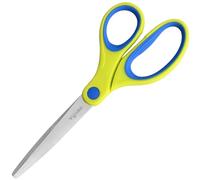Pryma Forbici Punta Tonda - Sicure e Resistenti, Lame in Acciaio Inox per Scuola, Ufficio e Casa (Verde, 16 cm)