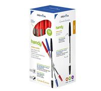 Pryma Handy Penna Sfera Punta Media 1 mm - Confezione da 50 Penne Colore Rosso - Scrittura Fluida e Preciso - Ideale per Ufficio, Scuola e Casa