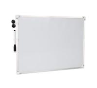 Pryma Lavagna Bianca Magnetica 35x50 cm con Cornice in Alluminio - Mini Whiteboard da Parete o Appoggio con Pennarello Magnetico e 2 Cancellini