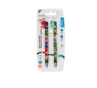 Pryma Magic Pen - Set 2 Penne a Sfera Cancellabili 0,7 mm - Inchiostro Blu Cancellabile - Scrittura Fluida e Precisa (Fantasia Dinosauro)