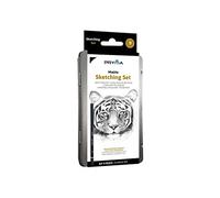 Pryma Matite Sketching Set - Kit Disegno con 6 Mine e Accessori, Gomma Pane, Temperino e Carta Vetrata per Schizzo, Disegno Artistico e Belle Arti