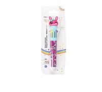 Pryma Penna a Sfera Cancellabile Multicolore 10 in 1 - Punta 0.7 mm - Penna a Sfera con 10 Colori Scrittura Scorrevole - Ideale per Bambini, Scuola e Diario (Fantasia Bunny)