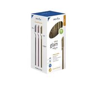 Pryma Penna Sfera Glam 1mm - Confezione 50 Penne Eleganti con Scrittura Scorrevole e Design Raffinato (Inchiostro Blu)