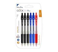 Pryma Penna Sfera Scatto Click 1Mm 6Pz Colori Assortiti