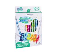Pryma Pennarelli Cambia Colore 10+2 - Set 12 Doppia Punta 1-4mm per Disegno Creativo a Scuola