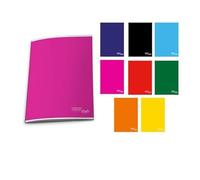 Pryma Quaderno a Quadretti Maxi A5 - 42 Fogli 80g, Copertina Colorata e Resistente - Quaderni Scuola Elementare, Media e Superiore - Confezione da 10 Pezzi (Quadretti 4M)