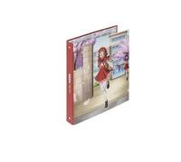 Pryma Raccoglitore 4 Anelli - Quaderno ad Anelli Formato A4 - Copertina Rigida Decorata - Organizer per Scuola, Ufficio e Archivio Documenti (Linea Manga Ragazze 1)