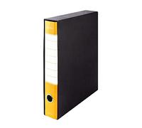 Pryma Registratore Raccoglitore Ufficio con Leva - Raccoglitore Protocolli A4 Robusto per Documenti (Giallo, D5)
