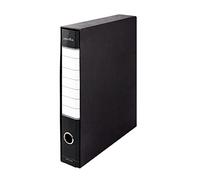 Pryma Registratore Raccoglitore Ufficio con Leva - Raccoglitore Protocolli A4 Robusto per Documenti (Nero, D5)