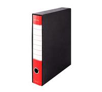 Pryma Registratore Raccoglitore Ufficio con Leva - Raccoglitore Protocolli A4 Robusto per Documenti (Rosso, D5)