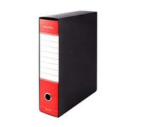 Pryma Registratore Raccoglitore Ufficio con Leva - Raccoglitore Protocolli A4 Robusto per Documenti (Rosso, D8)