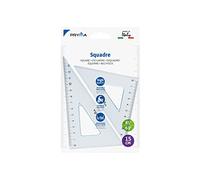Pryma Set di 2 Squadre Trasparenti | 45° e 60° per Disegno Tecnico, Scuola e Ufficio