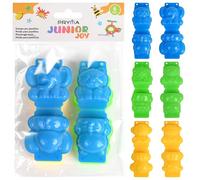 PRYMA Stampi per Plastilina 3D 6 Pezzi - Formine 3D per Pasta Modellabile e Didò - Accessori Creativi con Effetto 3D per Bambini - Set Giochi Educativi e Attività Manuali
