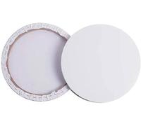Pryma Tela Tonda da Pittura 30 cm - 100% Cotone - Tela Artistica su Telaio in Legno - Pronta all'Uso per Acrilico, Olio, Tempera