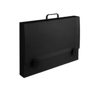 Pryma Valigetta Tecnica con Manico Nera con 2 Chiusure a clip - Porta Disegni e Documenti (51 X 71 X 3,5 Cm)