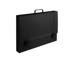 Pryma Valigetta Tecnica con Manico Nera con 2 Chiusure a clip - Porta Disegni e Documenti (51 X 71 X 3,5 Cm)