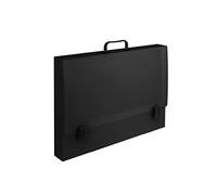 Pryma Valigetta Tecnica con Manico Nera con 2 Chiusure a clip - Porta Disegni e Documenti (56 X 36 X 3,5 Cm)