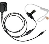 PRYME® - PICO-LIGHTNING - Microfono a filo singolo con connettore Lightning, speciale tecnologia PTT per APP PoC con auricolare a tubo trasparente - (PICO-LIGHTNING-AT)