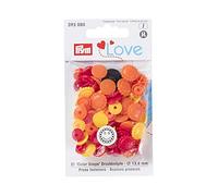PrymLove Press Fasteners, Red, Yellow, Orange, 12 x 7 x 2 cm
