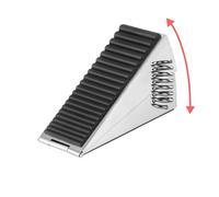 PRYZALO Fermaporta grande regolabile a molla, fermaporta alto, in metallo resistente, per la parte inferiore delle porte, fermaporta in acciaio inox, adatto a qualsiasi cancello pesante (1 pezzo