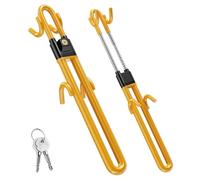 Pryzmax Blocca Sterzo Antifurto per Auto, Bloccasterzo Auto Antifurto, Blindosterzo Auto, Serratura Antifurto per Auto, Blocco di Sicurezza del Volante Dell'Auto, per Auto Furgone Camper (Giallo)