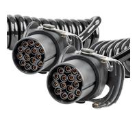 Przewód spiralny naczepy TIR 2x 15 PIN 5m 24V AMIO-04382