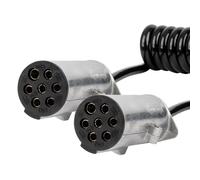 Przewód spiralny naczepy TIR 2x 7 PIN typ N 5m 24V AMIO-04379