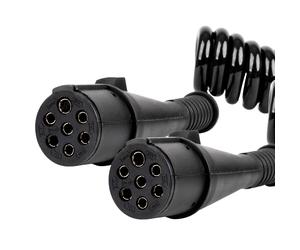 Przewód spiralny naczepy TIR 2x 7 PIN typ N 5m 24V AMIO-04380