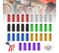 PRZRAO 35PCS Protezioni per Freccette in Lega di Alluminio, Piccole Protezioni per Freccette, correttori Leggeri per Le Ali delle Freccette fissi a 90 Gradi, Accessori per Freccette-7 Colore