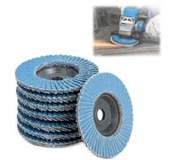 PRZRAO 8 Pezzi Dischi da Taglio 76 mm x 10 mm Grana 40/60/80/120 Dischi per Smerigliatrice Abrasivi Lamellari Disco Dentato 76 mm Smerigliatrice per Smerigliatrici Angolari