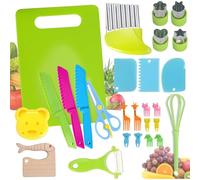 Set di 27 Coltelli da Cucina per Bambini, Montessori Coltello, Coltelli in Plastica per Bambini, Coltello Bambini Montessori Pelapatate per Tagliare e Cucinare Frutta o Verdura