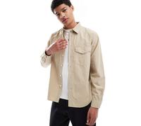 PS Paul Smith - Giacca casual color sabbia con toppa del logo-Neutro 50