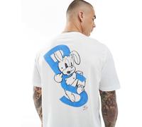 PS Paul Smith - T-shirt bianca vestibilità classica con logo e coniglietto-Bianco 50