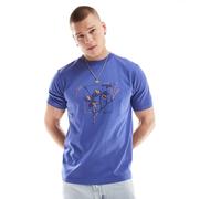PS Paul Smith - T-shirt blu con stampa di fiori 50