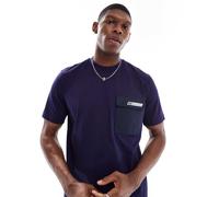 PS Paul Smith - T-shirt blu navy vestibilità classica con logo PS Tilt 50