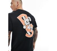 PS Paul Smith - T-shirt nera vestibilità classica con logo e coniglietto-Nero 50