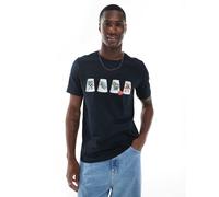PS Paul Smith - T-shirt vestibilità classica nera con logo e bicchieri-Nero 50