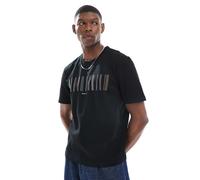 PS Paul Smith - T-shirt vestibilità classica nera con logo multicolore-Nero 50
