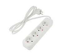 PS0-04E-0150-W Cavo di prolunga 3x1mm² femmine: 4 gomma bianca 1,5m 10A LANBERG