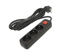 PS1-03E-0300-BK Cavo di prolunga 3x1,5mm² femmine: 3 gomma nera 3 metri 10A