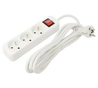 PS1-03E-0300-W Cavo di prolunga 3x1,5mm² femmine: 3 gomma bianca 3 metri 10A LAN