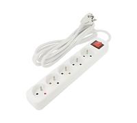 Lanberg PS1-05E-0300-W prolunghe e multiple 3 m 5 presa(e) AC Interno/esterno Bianco