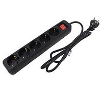 PS1-05F-0150-BK Cavo di prolunga 3x1mm² Schuko Femmine: 5 Gomma Nero LANBER