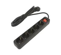 PS1-05F-0300-BK Cavo di prolunga 3x1,5mm² Prese Schuko: 5 Gomma Nero LANB