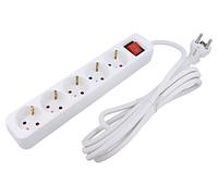 PS1-05F-0300-W Cavo di prolunga 3x1,5mm² Prese Schuko: 5 Gomma Bianco 3m LANBE