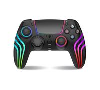 PS4 Compatible Wireless Controller with LED Lighting, Dual Vibration, for PS4/PS4 Pro/PS4 SlimBlack