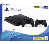 PS4 - Konsole SLIM 500GB inkl. 2 Controller (Jet Black)