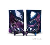 PS5dg-0006 - Adesivo in vinile con skin Capitan America Iron Man Venom per console PS5 Disk Edition e 2 controller