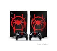 PS5dg-0347 - Adesivo in vinile con skin Capitan America Iron Man Venom per console PS5 Disk Edition e 2 controller