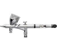 ＭＲ．ＨＯＢＢＹ＼ミスターホビー PS771 Mr. Airbrush Custom 018, Double Action, Pistola ad Aerografo, Per Arte, Illustrazione, Modellismo, Ugello da 0,18 mm, Serbatoio da 10 ml, Cromo, Acciaio Inossidabile